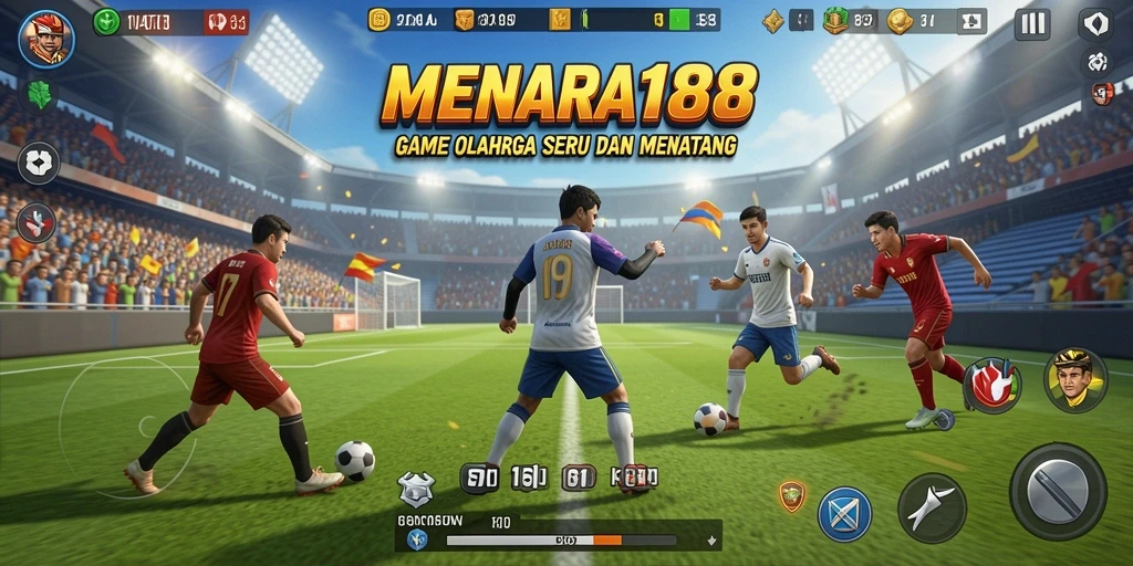 Screenshot dari gameplay MENARA188 yang penuh aksi olahraga.