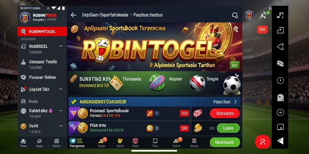 Tampilan antarmuka <strong>ROBINTOGEL</strong> yang menawan dan user-friendly untuk taruhan olahraga.